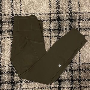 Lululemon Fast and Free 7/8 Legging- Dark Olive